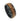 "Chester" Gold Guitar String Whiskey Barrel Dome Polished Black Tungsten Carbide Ring, 8mm