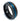 "Bass Master" Deer Antler, Whiskey Barrel Wood, and Fishing Line Inlay, Black Tungsten Carbide, Men's Wedding Ring, Dome Design, 8mm