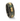 "Forest Glow" Crushed Green Moss Agate, Yellow Gold Leaf Black Tungsten Carbide for Men-8mm