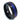 "Astronomer" Crushed Blue Sandstone Ring Inlay, Black Tungsten Carbide,Domed Design Galaxy Wedding Band, Men's Wedding Ring, 8mm