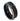 "Caveman" Black Zircon Eternity 14K Rose Gold Plated Edge Black Tungsten Carbide, 8mm