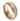 "Sparkling Opal" Crushed White Opal Inlay, Tungsten Carbide, Rose Gold, Dome Polished-8mm