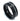 "Starry Night" Meteorite Inlay, Black, Tungsten Carbide, Brushed Finish-8mm