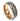 "Wanderer" Deer Antler, Turquoise Strip, Koa Wood, 18K Rose Gold Tungsten Carbide, Dome Finish-8mm
