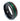 "Bass Pro" Koa Wood, Deer Antler, and Green Fishing Line Inlay, Black Tungsten Carbide, Men's Wedding Ring, Dome Design, 8mm