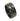 "Jasper" Crushed Moss Agate Men's Ring, Silver Strip Black Hammered Tungsten Carbide, Nature Inspired Ring 8mm