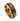 "Monaco" Rose Gold Blue Opal Meteorite Tungsten Ring 24K Gold Leaf Men's Wedding Band, 8mm