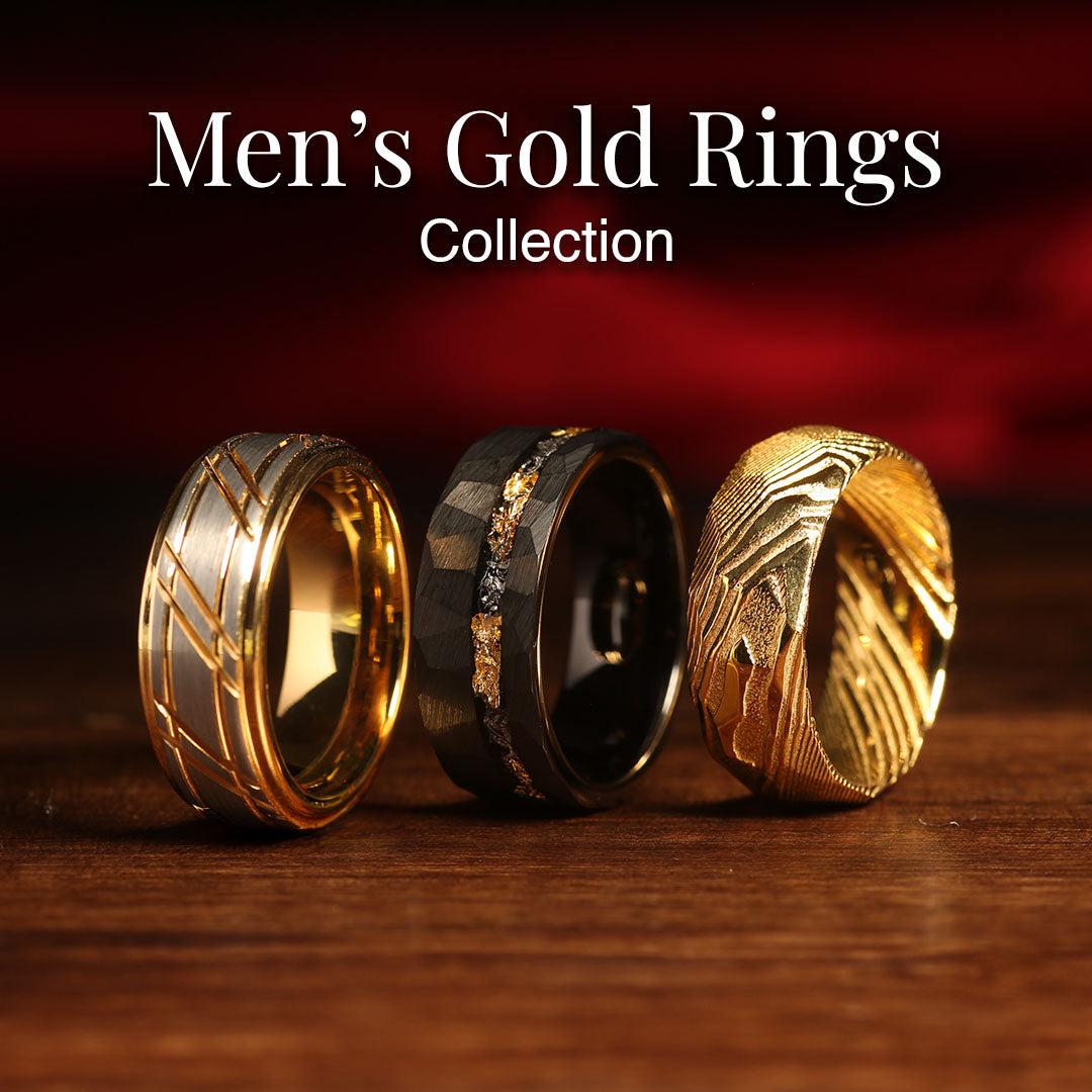 mens gold collection napoleon bands