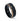"Caveman" Black Zircon Eternity 14K Rose Gold Plated Edge Black Tungsten Carbide, 8mm