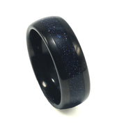 "Galaxor" Men's Wedding Band, Black Tungsten Outer Space Ring, Sandstone Ring Men, Nebula Ring, Black Ring Constellation, Men's Band Galaxy, 8mm