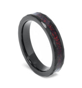 "Dragon Slayer" Fire Opal, Hammered Tungsten Carbide, 4mm