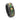 "Emerald Flame" Green Fire Opal and Yellow Gold Leaf Accents for Men Black Tungsten Wedding Band -8mm