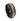 "Kauai" Hawaiian Koa wood Opal Rose Gold Strip Dome Polished Black Tungsten Carbide Ring, 8mm