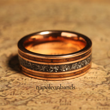 Stellar Barrel – Rose Gold Meteorite Whiskey Barrel Tungsten