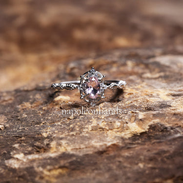 "Rosé Reverie" – Morganite Engagement Ring with Art Deco Milgrain & Diamond Accents