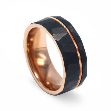 "Guitarist" Guitar String, Hammered  Tungsten Carbide -8mm