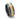 "Arctic Flame" White Opal Inlay, October Birthstone Black Tungsten Wedding Band for Him