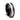 "Aurelian Stone" – White Opal & Rose Gold Strip Black Tungsten Wedding Band, Hammered Finish – 8mm